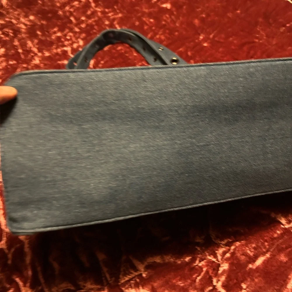 Betsey Johnson Denim Skull Bag with Pouch - Picture 7 of 11